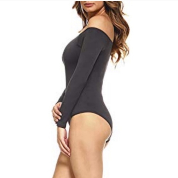 Yelete Other - 🌙NWT Charcoal Off Shoulder Bodysuit Longsleeve
